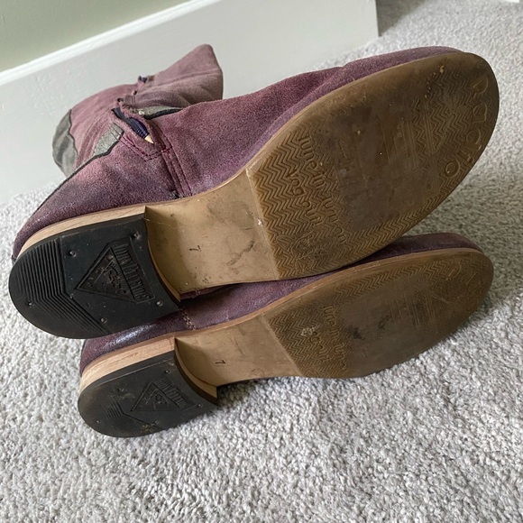 Women's Suede Fluevog Boots in Purple - Picture 4 of 7